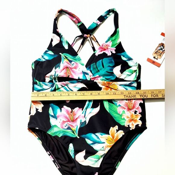 NEXT 2pc Women's M Keoki Palms 25 min Sports Bra Swim Top + High Rise Bikini NWT - Picture 16 of 16